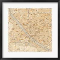 Mapa Di Firenze, 1896 Framed Print