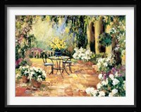Floral Courtyard Fine Art Print