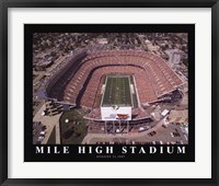 Mile High Stadium - Denver Broncos Framed Print