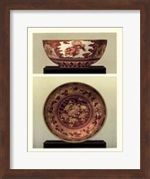 Oriental Bowl and Plate I Fine Art Print