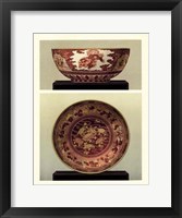 Oriental Bowl and Plate I Fine Art Print