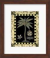 Bordered Palms on Black I Fine Art Print