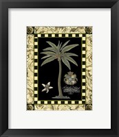 Bordered Palms on Black I Fine Art Print