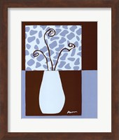 Minimalist Flowers in Blue III Fine Art Print