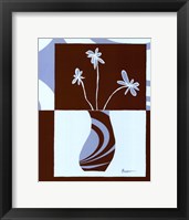 Minimalist Flowers in Blue IV Fine Art Print