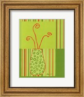 Minimalist Flowers in Green II Fine Art Print
