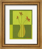 Minimalist Flowers in Green III Fine Art Print
