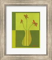 Minimalist Flowers in Green III Fine Art Print