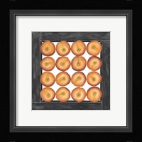 Peaches Cubed Framed Print