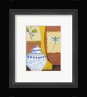 Dragonfly with Blue Porcelain Fine Art Print