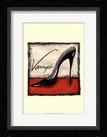 Vamp on Red Framed Print