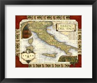 Medium Wine Map (H) I Framed Print