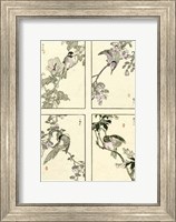 Woodblock Oriental Birds Fine Art Print