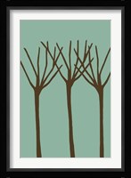 Dichromatic Elms II Framed Print