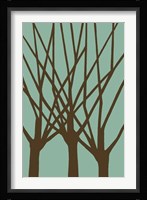 Dichromatic Elms III Framed Print