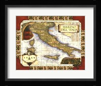 Wine Map of Italy Giclee