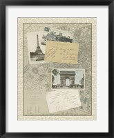 Vintage Map of Paris Giclee