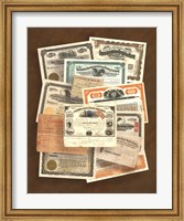 Stock Certificate Collection Fine Art Print