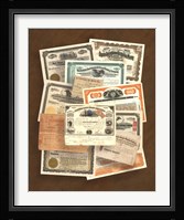 Stock Certificate Collection Fine Art Print