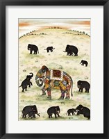 Indian Elephant Gathering Giclee