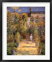 The Artist's Garden at Vetheuil with Boy, c.1880 Fine Art Print