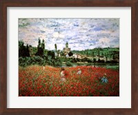 Field of Poppies, Vetheuil Fine Art Print