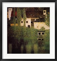 Unterach Manor and Lock Chamber on the Attersee Lake, c.1908 Fine Art Print