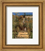 The Artist's Garden at Vetheuil with Boy, c.1880 Fine Art Print