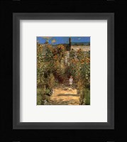 The Artist's Garden at Vetheuil with Boy, c.1880 Fine Art Print