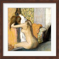 After the Bath, Woman Drying her Neck Fine Art Print