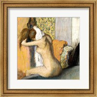 After the Bath, Woman Drying her Neck Fine Art Print