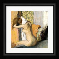 After the Bath, Woman Drying her Neck Fine Art Print