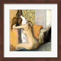After the Bath, Woman Drying her Neck Fine Art Print