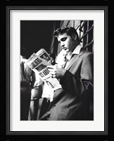 Elvis Reading the Sunday Mirror Fine Art Print