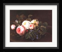A Still Life with Roses and Forget-Me-Nots Fine Art Print