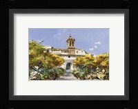 On The Patio Framed Print