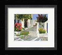 Escaliers a Mykonos Framed Print