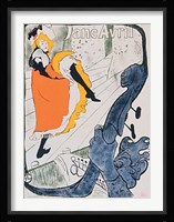 Jane Avril (with border) Framed Print