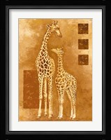 Mother Giraffe with Young Fine Art Print