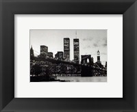 WTC Over Brooklyn Bridge (Night) Fine Art Print