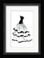Evening Gown with Ruffles Fine Art Print
