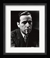 Humphrey Bogart, smoking Framed Print