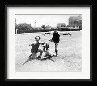 Three Stooges, football Fine Art Print