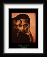 One Vision, Malcolm X, Martin Luther King Jr Fine Art Print