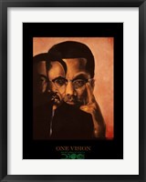 One Vision, Malcolm X, Martin Luther King Jr Framed Print