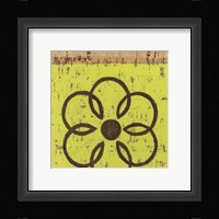 Key Lime Rosette II Framed Print