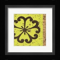 Key Lime Rosette III Framed Print