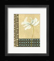Crackled Tile Botanical I Framed Print
