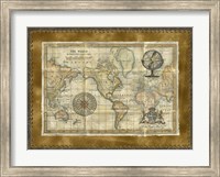 Antique World Map Fine Art Print