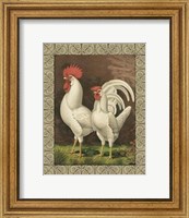 Cassell's Roosters with Border VI Fine Art Print